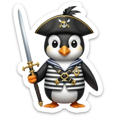 sailor pirate penguin sticker