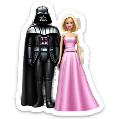 Darth Vader and Barbie’s very dusty old disturbing disgusting ghostly haunted horror dream house mansion  sticker