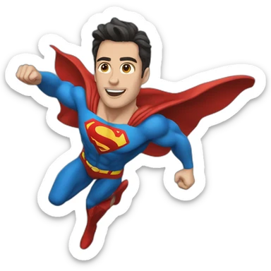 flying superman，full body sticker