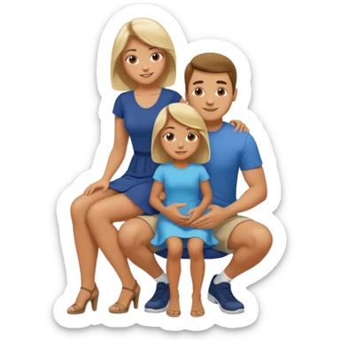 Woman squatting on man’s lap sticker