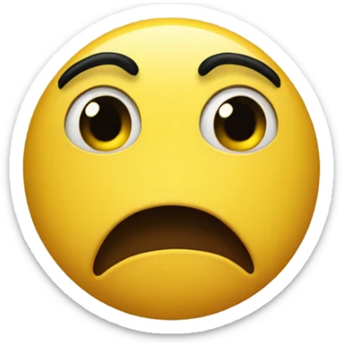 Yellow emojis with dark sullen eyes of despair  sticker