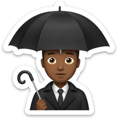 HOLDİNG UMBRELLA BLACK MAN sticker