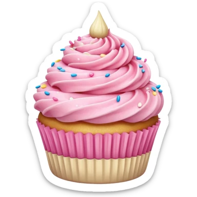Cupcake with pink icing sticker