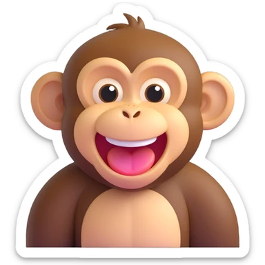 Monkey laugh  sticker