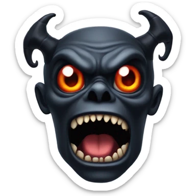 Horrified dark gothic evil monster sticker