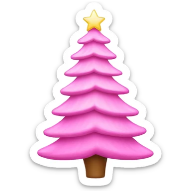 Pink Christmas tree sticker