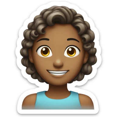 smiling girl celebrating birthday  sticker