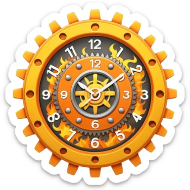 Explosion becoming a clock sticker