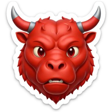 minotaur-themed heart sticker