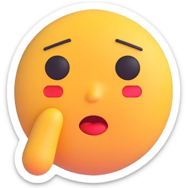 sad crying emoji, expressive face, single tear sticker