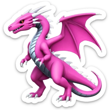 Salandit-Zekrom-Palkia-Fakémon-hybrid-creature (full body)  sticker