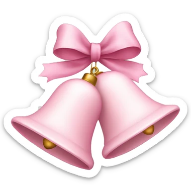 Light pink Christmas bells sticker