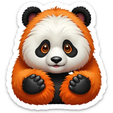 Panda roux orange sticker