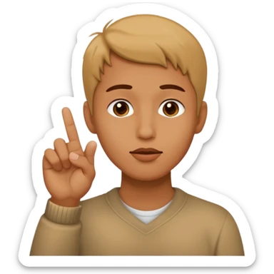 Classic emoji holding two fingers together he just kissed into the air in solitude sticker