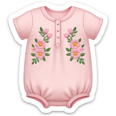 Cute light pink baby clothes  sticker