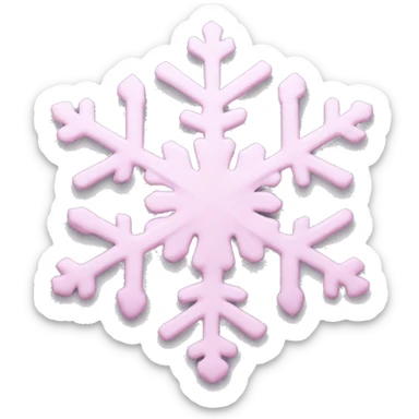 pastel pink snowflake  sticker