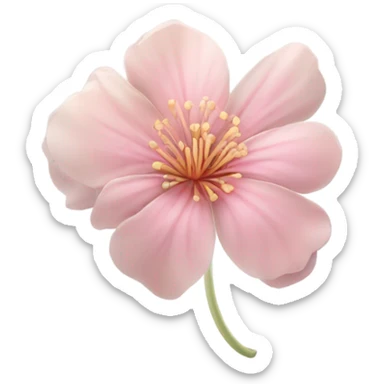 Pink flower sticker