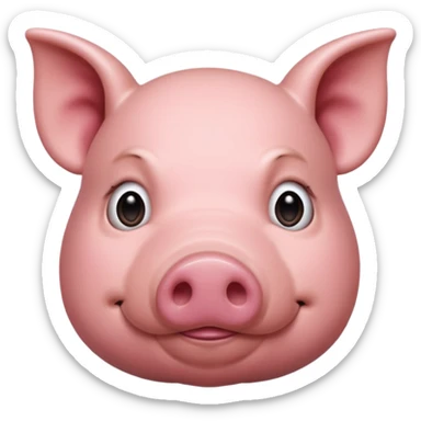 a pig having tattoo sticker