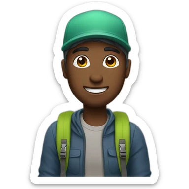 hostel backpacker sticker