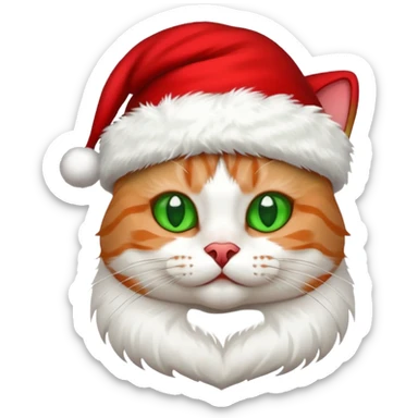 gato com gorro de natal sticker