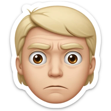 sad confused emoji face enemy of growth sticker