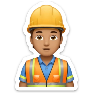 construction worker sticker