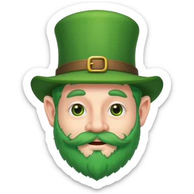 funny leprechaun green beard sticker