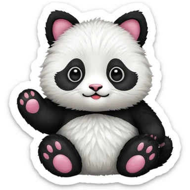 Cat panda sticker