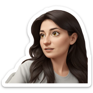 realistic portrait of girl sticker