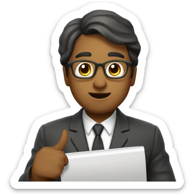 Una profesora con una pizarra  sticker