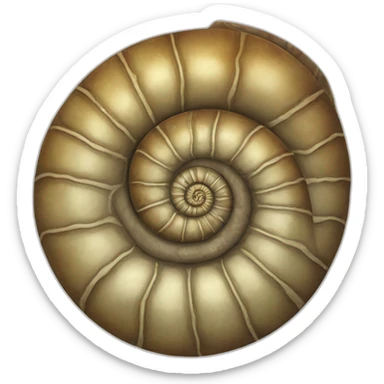 ammonite fossil sticker