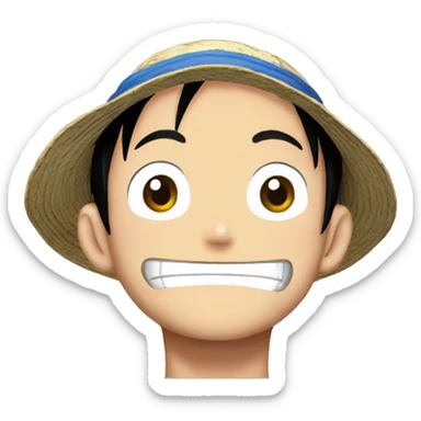 Luffy's face from one piece anime sticker