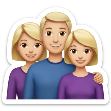 Two blonde women and a man with short hair  sticker