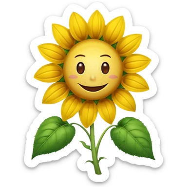 An exact  picture of the sunflower from Plants vs. Zombies sticker