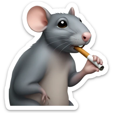 Rat smoking a cigarette  sticker
