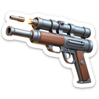 machine gun shooting sticker