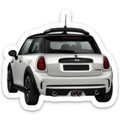Mini Cooper s f56 black and hard top white sticker