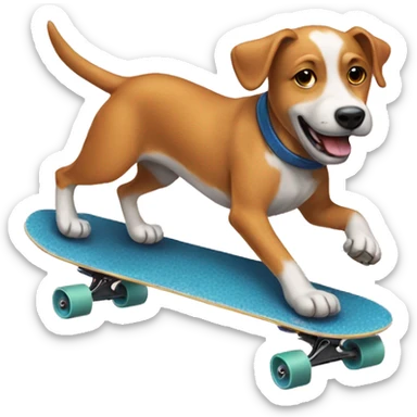 A dog riding a skateboard sticker