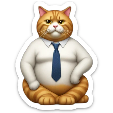 wall street fat cat sticker