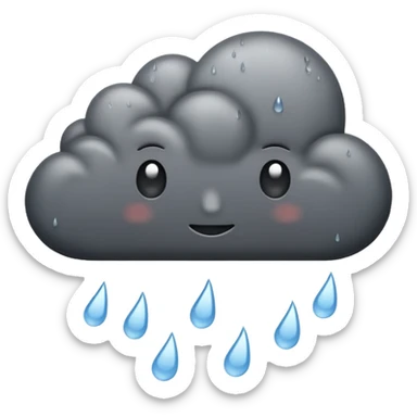 rain cloud sticker