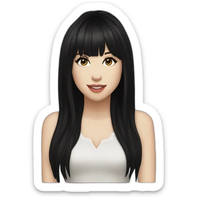 Carly Rae jepsen black long hair sticker