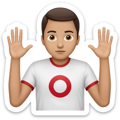 Hace a una persona con la remera de river plate haciendo esto🤷‍♂️ sticker