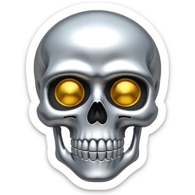 Skeleton made out of chrome ￼ sticker