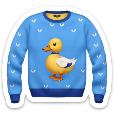 vowen sweater with duck pattern sticker