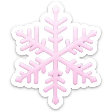 pastel pink snowflake  sticker