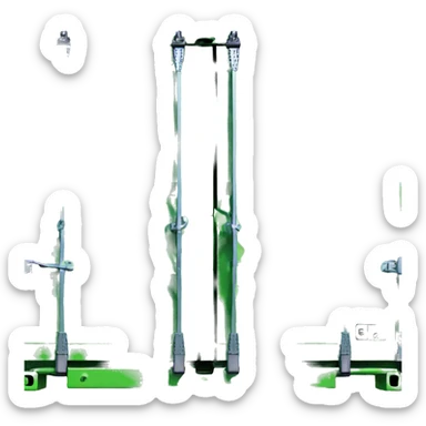 green cargo container, side view sticker