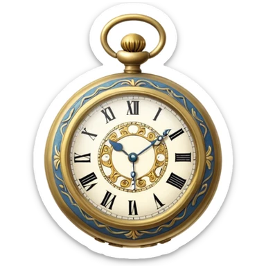 old pocket watch sticker
