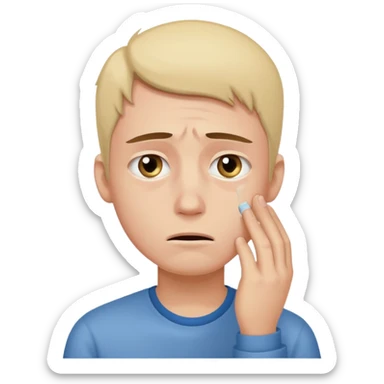 young man in despair applying for jobs with no successs - complete loss or absence of hope sticker