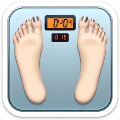 feet on digital scales sticker