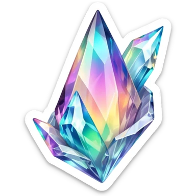 iridescent nebula crystal shard sticker